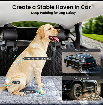 REEVAA Extra-Thick Chew-Resistant Dog Bed Mat for Car Backseat, 54x24x1.8 Inch, Ideal for Trucks and SUVs, Grey