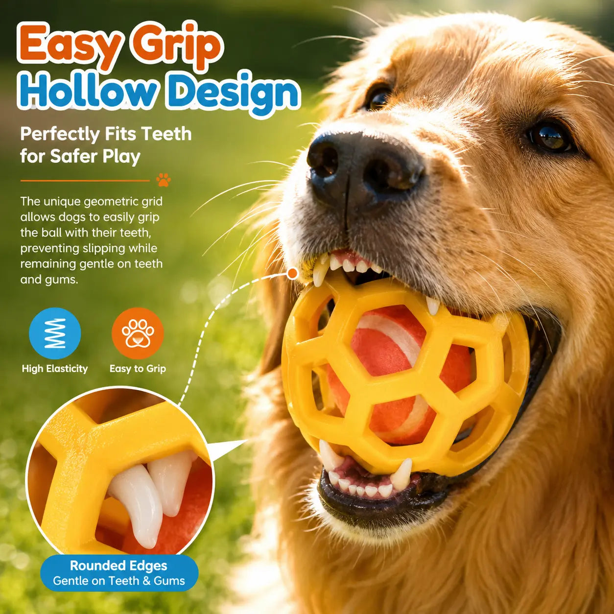 3-Pack Soft TPR Hollow Dog Toy Balls with Integrated Tennis Ball for Interactive Fetch and Dental Care, Ideal for Small to Large Dogs for Indoor and Outdoor Play