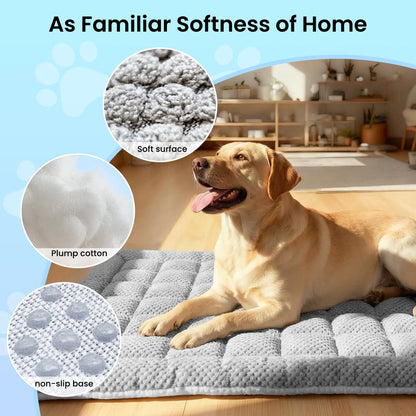 REEVAA Extra-Thick Chew-Resistant Dog Bed Mat for Car Backseat, 54x24x1.8 Inch, Ideal for Trucks and SUVs, Grey